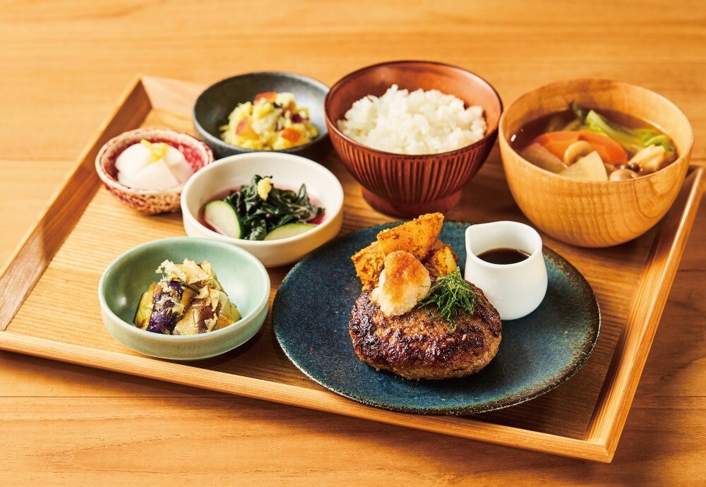 みのる定食:能登牛與能登豬的自家製漢堡排